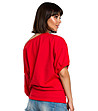 Червена дамска памучна блуза Beattie-1 снимка