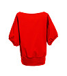 Червена дамска памучна блуза Beattie-2 снимка