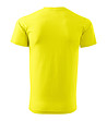 Памучна мъжка тениска в цвят лимон Zan-1 снимка