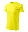 Памучна мъжка тениска в цвят лимон Zan-2 снимка