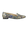 Многоцветни кожени дамски обувки с флорални мотиви Betty-0 снимка