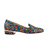 Кожени дамски обувки с многоцветен принт Mala-0 снимка