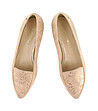 Дамски кожени обувки в розов нюанс с лъскав ефект Renny-1 снимка