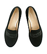 Велурени дамски обувки в черно Evana-1 снимка