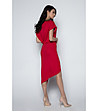 Червена асиметрична рокля Nada-1 снимка
