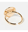 Златист дамски пръстен с розов кварц Coleidone-2 снимка