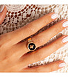 Дамски пръстен в златисто и черно Inetta-1 снимка