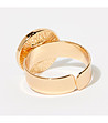 Дамски пръстен в златисто и черно Inetta-2 снимка