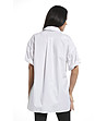 Бяла дамска риза с панел с принт Zola-1 снимка