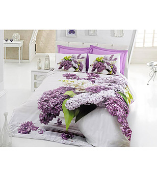 Двоен спален комплект от ранфорс Lilac снимка