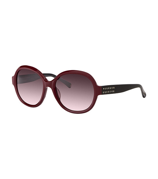 Дамски слънчеви очила в цвят бордо и черно Ilaria снимка