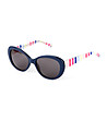 Дамски слънчеви очила в синьо с многоцветни дръжки Nara-0 снимка
