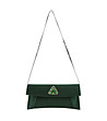 Велурена чанта тип клъч в тъмнозелено Gala-1 снимка