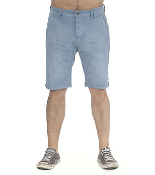 Светлосин памучен мъжки къс панталон Paul снимка