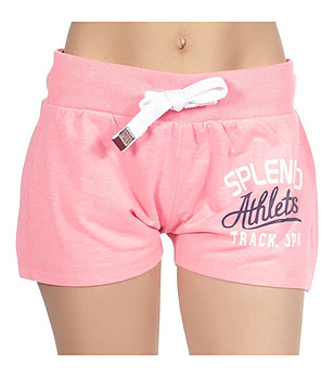 Дамски къси панталони в розово Sharon с памук снимка