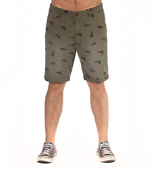 Памучен мъжки къс панталон в цвят каки Brody снимка