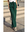 Зелен дамски памучен панталон-0 снимка