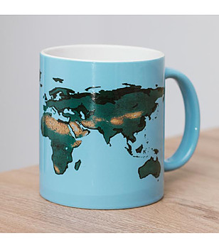 Термо порцеланова чаша "Глобално затопляне" снимка
