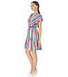 Многоцветна памучна рокля на райе Ilaria-2 снимка