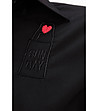 Черна дълга памучна дамска риза Futura-4 снимка