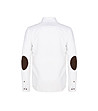 Памучна мъжка бяла риза с контрастни детайли Topher-1 снимка