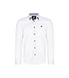 Бяла памучна мъжка риза с двойна яка Dex-0 снимка