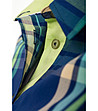 Памучна дамска риза на каре в синьо и зелено Lisha-3 снимка