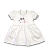 Бебешка памучна рокля-боди с принт на сиви точки Hallo cat-0 снимка