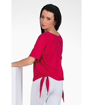Дамска блуза в червено Sora снимка