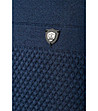 Памучна мъжка блуза в цвят индиго Sam-2 снимка