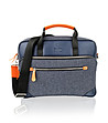 Unisex тъмносиня чанта с оранжеви детайли Zaltana-0 снимка