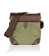 Unisex чанта в зелено и кафяво-1 снимка