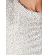 Сив дамски пуловер със златисти нишки Tina-3 снимка