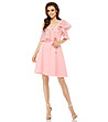 Ефектна памучна розова рокля Kylie-1 снимка
