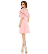 Ефектна памучна розова рокля Kylie-2 снимка