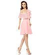 Ефектна памучна розова рокля Kylie-3 снимка