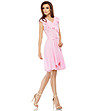 Розова елегантна рокля Angela -2 снимка