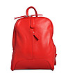 Чанта от естествена кожа в червено Izala-0 снимка