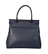 Елегантна дамска кожена чанта в синьо Tonina-1 снимка