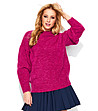 Дамски пуловер в цвят циклама Traci-0 снимка