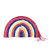 Многоцветна дамска плетена чанта Karen-0 снимка