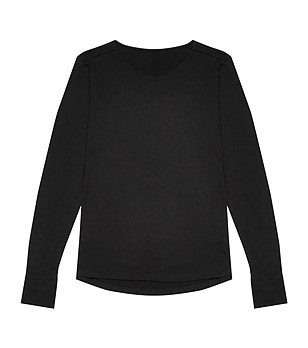 Дамска памучна блуза в черно Ness снимка