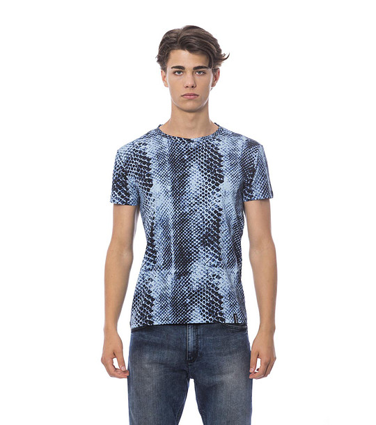 Мъжка памучна тениска в сини нюанси Dominic снимка