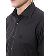 Черна мъжка памучна риза Allan-3 снимка