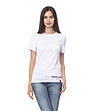 Памучна тениска в бяло Adisa с щампа при гърба-0 снимка