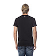 Памучна мъжка тениска Lon в черно-1 снимка