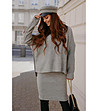 Комплект от пуловер и пола в сиво Elrica-3 снимка