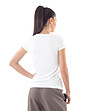 Бяла дамска памучна тениска с принт Claret-1 снимка