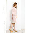 Дамски розов комплект от пола и блуза-4 снимка