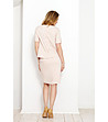 Дамски комплект от блуза и пола в розов нюанс-2 снимка